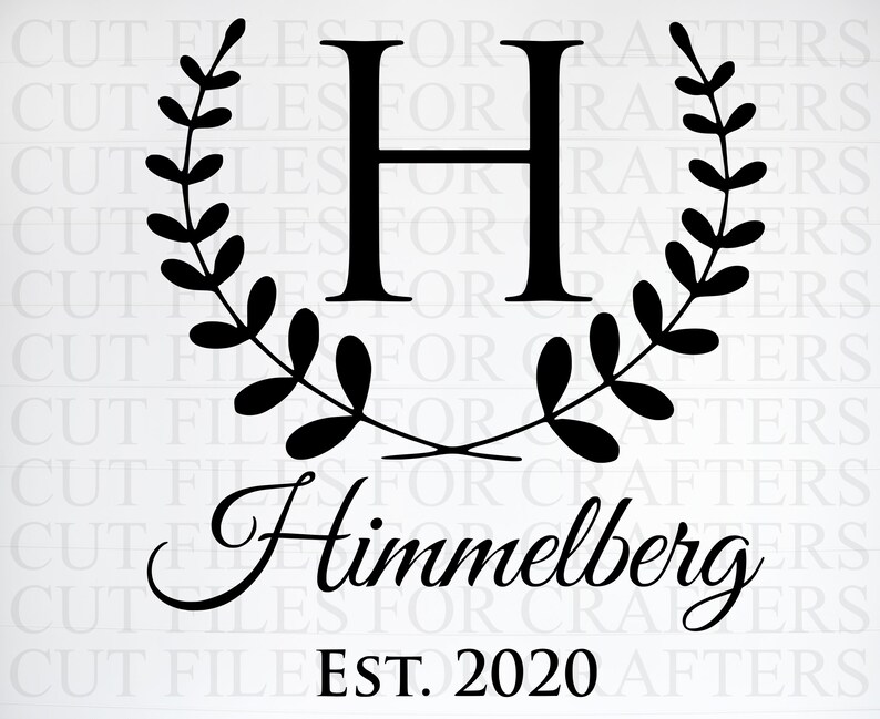 Personalized Last Name Monogram Svg Personalized Wedding Etsy