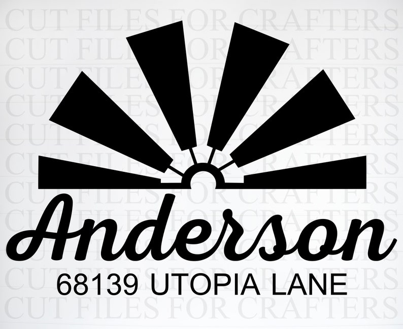 Download Personalized Windmill Mailbox Svg Mailbox Svg Address Svg ...