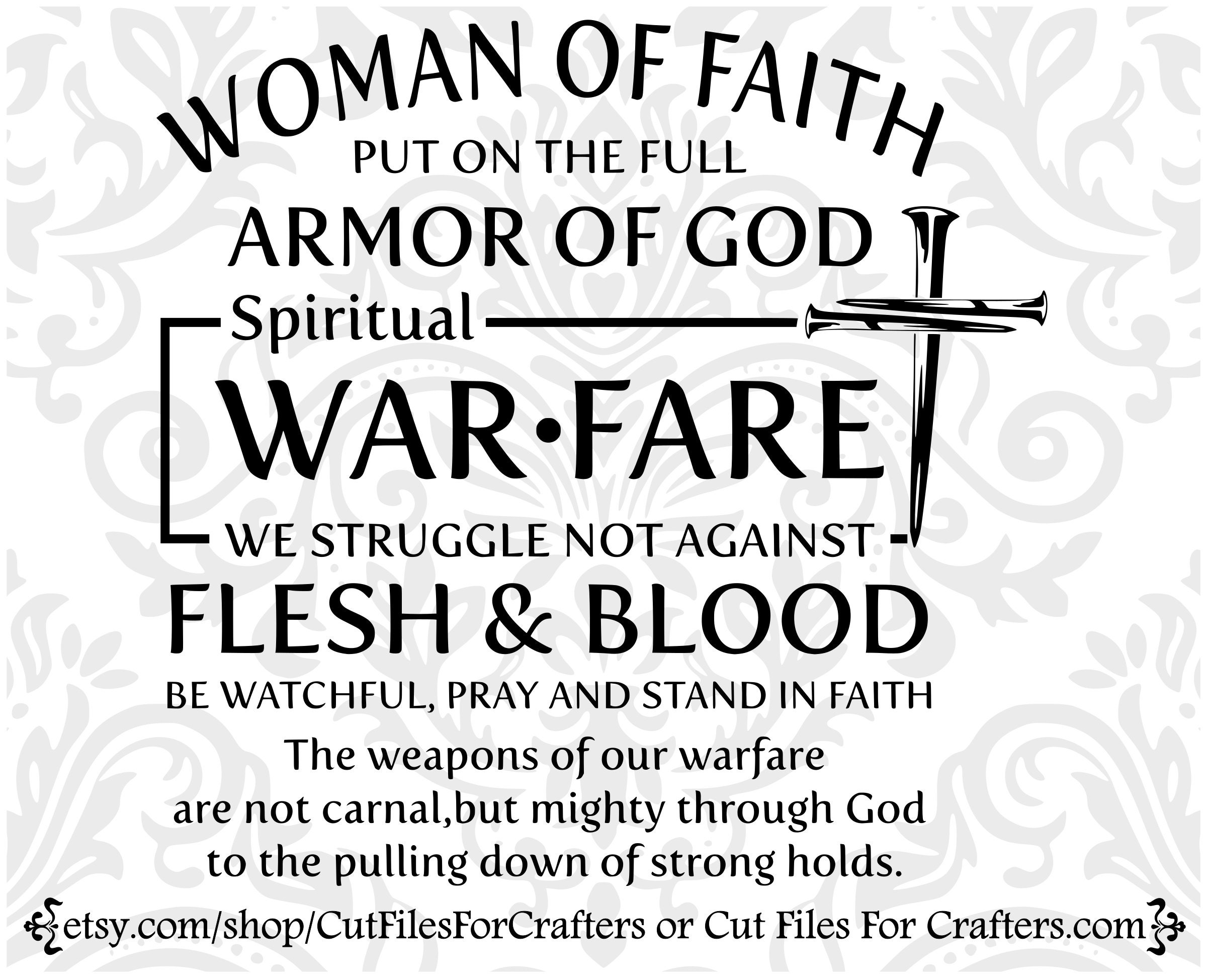 Woman Of Faith Svg Armor Of God Svg Spiritual Warefare Svg Etsy Israel