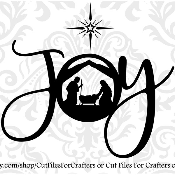 Joy Nativity Svg - Etsy