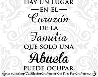 Hay Un Lugar En El Corazon De La Familia Que Solo Una Abuela Puede Ocupar Svg, La Mejor Abuela Del Mundo Svg, #1 Abuelita, Abuela Otra Vez