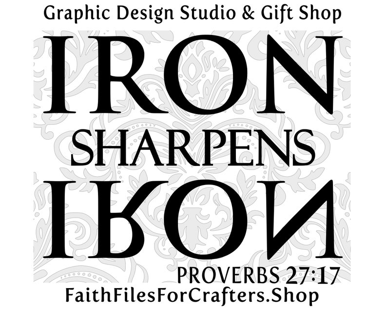 Iron Sharpens Iron Svg, Proverbs 27:17 Svg, Christian Svg. Christian Men Svg, Christian T Shirt Svg, Christian Tee Shirt Svg, For Men Svg image 1