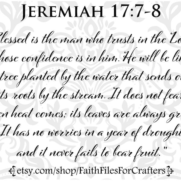 Jeremiah 17 7 8 - Etsy