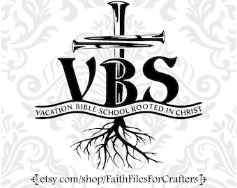Vacation Bible School Svg, VBS Svg, VBS Sublimation Png, VBS Shirt Svg, Vaction Bible School Shirt Svg, Missions Svg, Rooted In Christ Svg