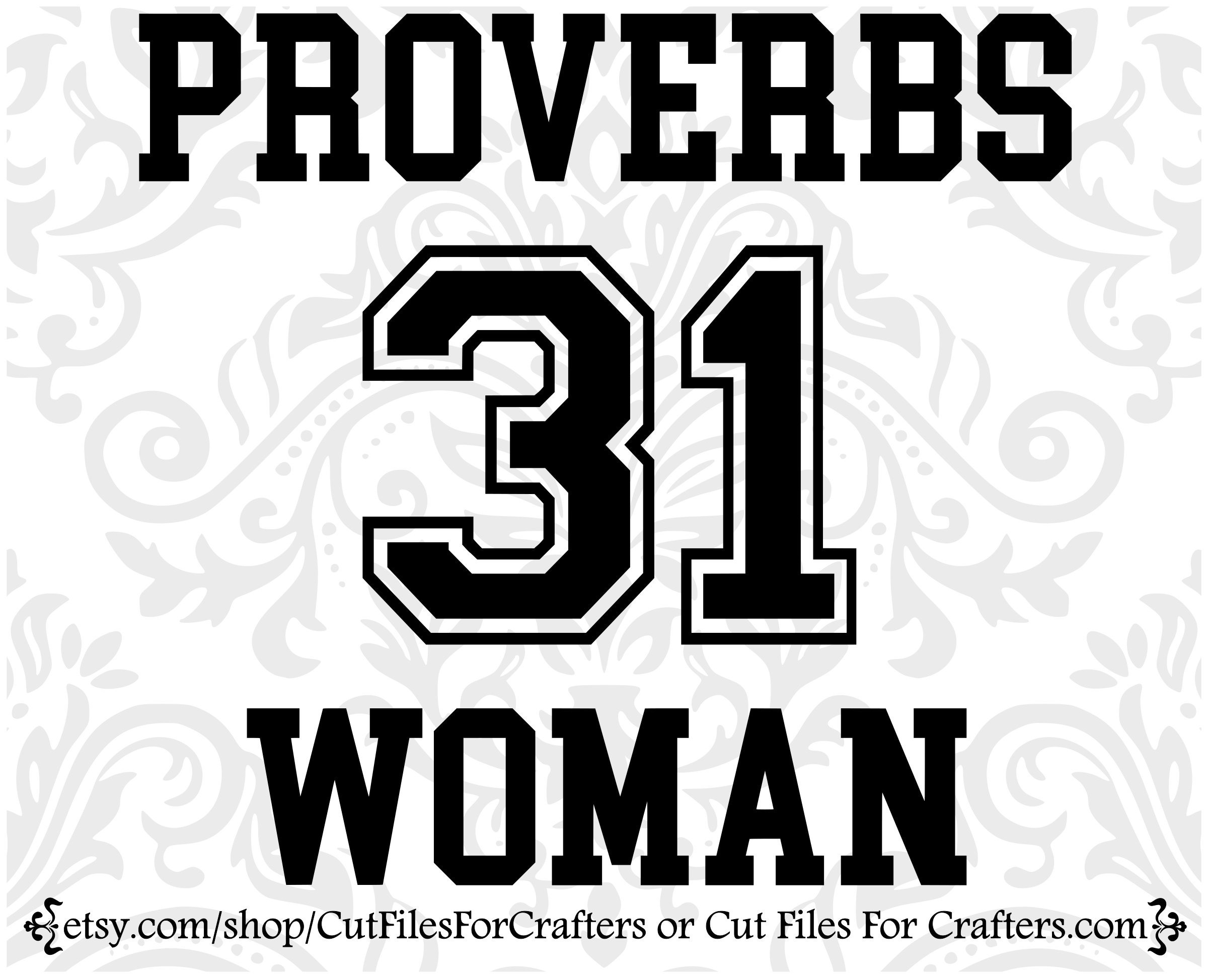 Proverbs 31 Woman Svg She is Clothed With Strength and Etsy