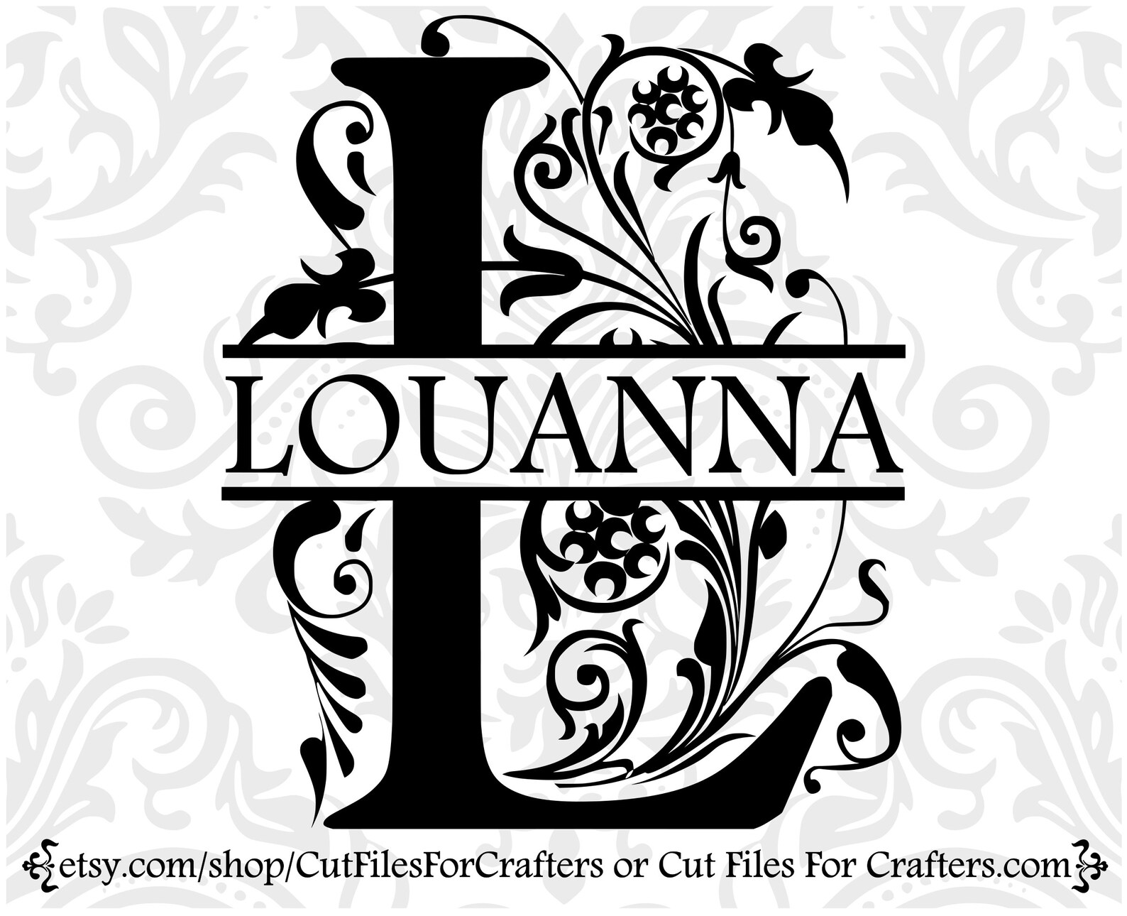 Personalized Letter L Monogram Svg Personalized Last Name | Etsy