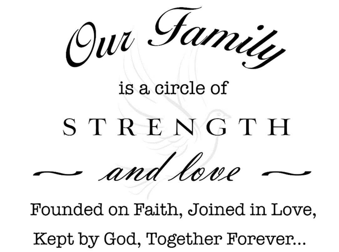 Our Family is a Circle of Strength and Love SVG and PNG Cut | Etsy
