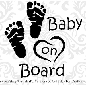 Baby an Bord Svg, Grand Babies an Bord, Bebe A Bordo, Babys an Bord, Zwillinge an Bord, Auto Aufkleber Svg, Fensteraufkleber, Vinyl Auto Aufkleber Svg