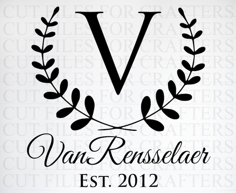 Download Personalized Letter V Monogram Svg Personalized Last Name ...