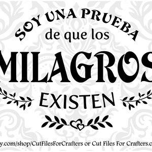 Soja Una Prueba Svg, Milagros Svg, Milagros Camisa Svg, Milagros Svg, Milagros Aufkleber Svg, Milagros Becher Svg, Christian Shirt Svg, Christian Svg