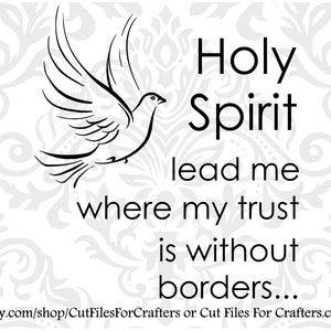 Holy Spirit Lead Me Svg, Christian Svg, Christian T Shirt Svg, Christian Sublimation Svg, Christian Cricut Svg, Christian Silhouette Svg