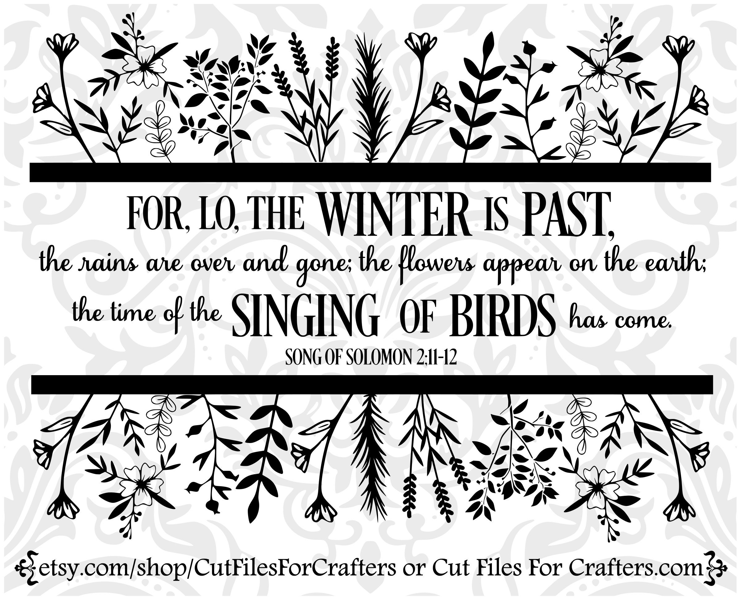 For lo the winter is past the rains are over and gone the | Etsy