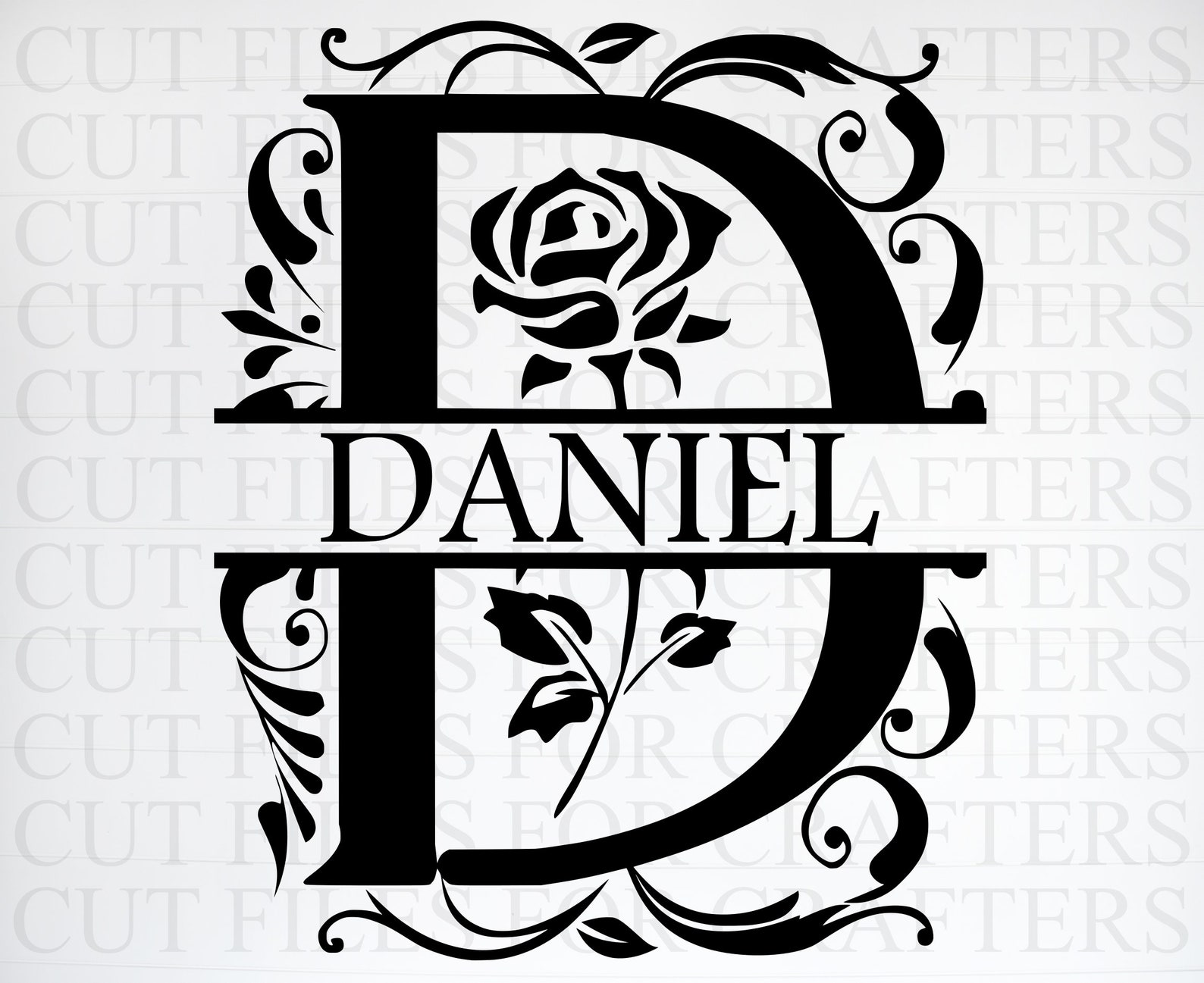 Download Personalized Letter D Monogram Svg Personalized Last Name ...