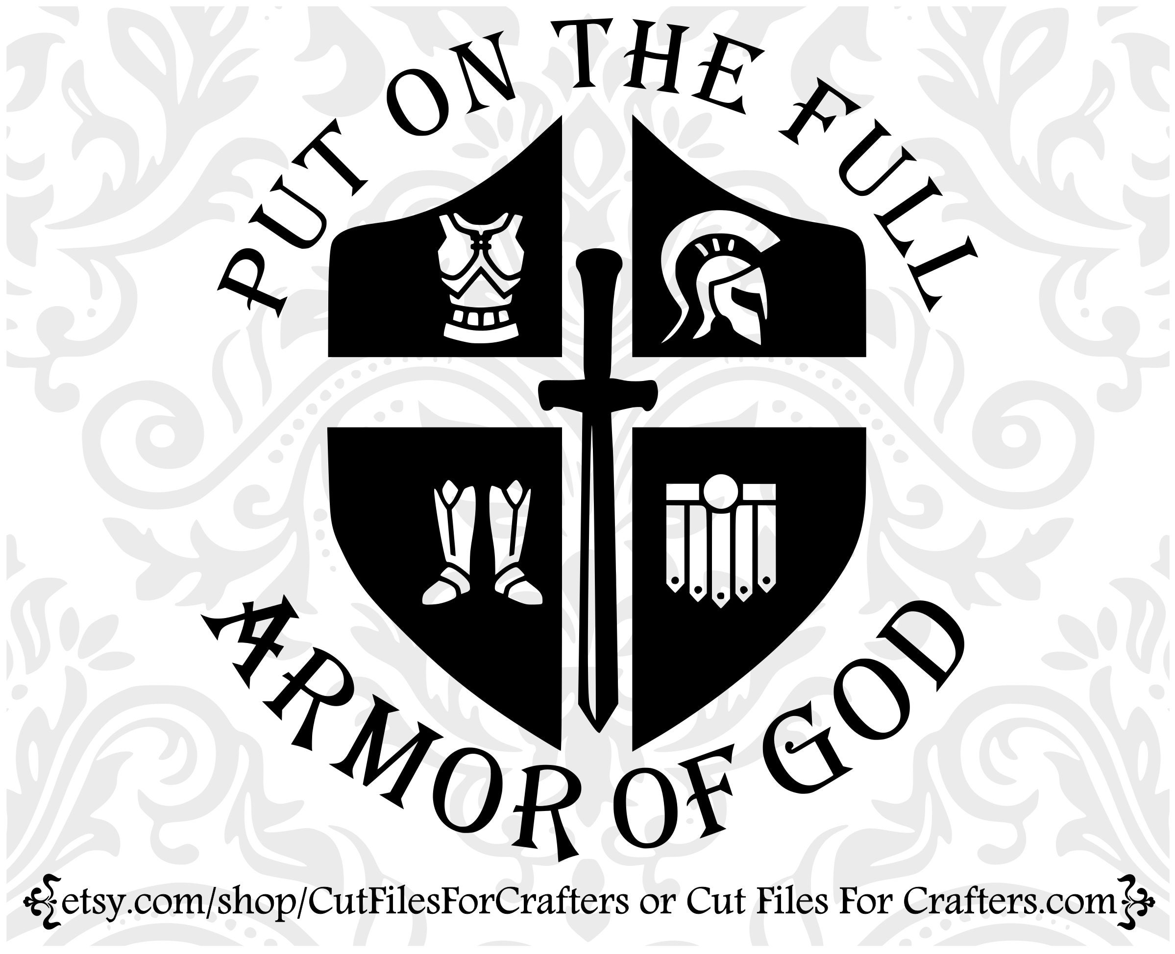 Wall Hangings Home & Living Home Décor Armor of God svg/dxf etna.com.pe