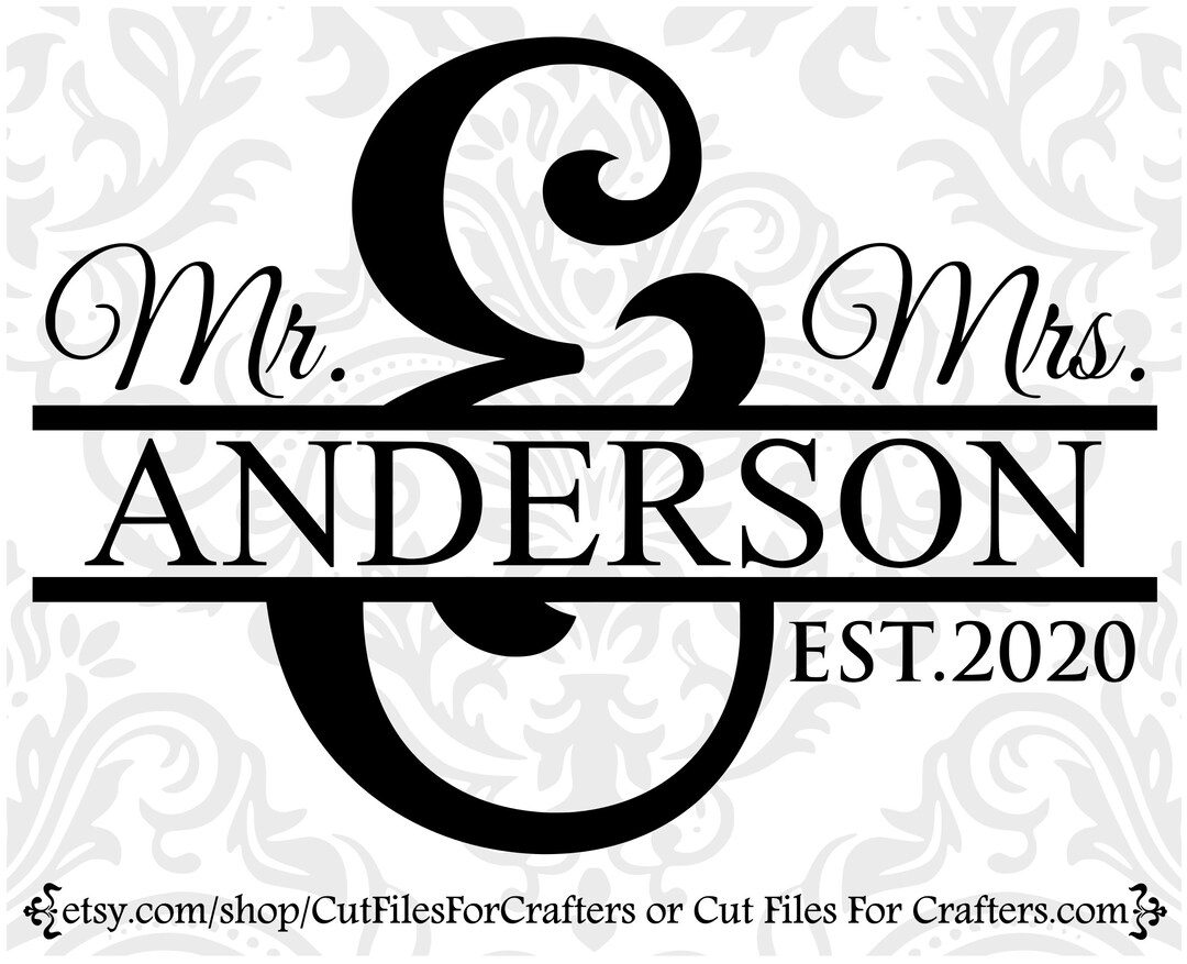 Personalized Mr and Mrs Name Wedding Svgpersonalized Wedding Etsy
