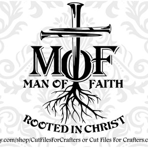 Hombre de fe Svg, Arraigado en Cristo Svg, Cross Nails Svg, Jesús Rey de reyes, Camiseta cristiana Svg, Camiseta cristiana para hombre, Ministerio de hombres