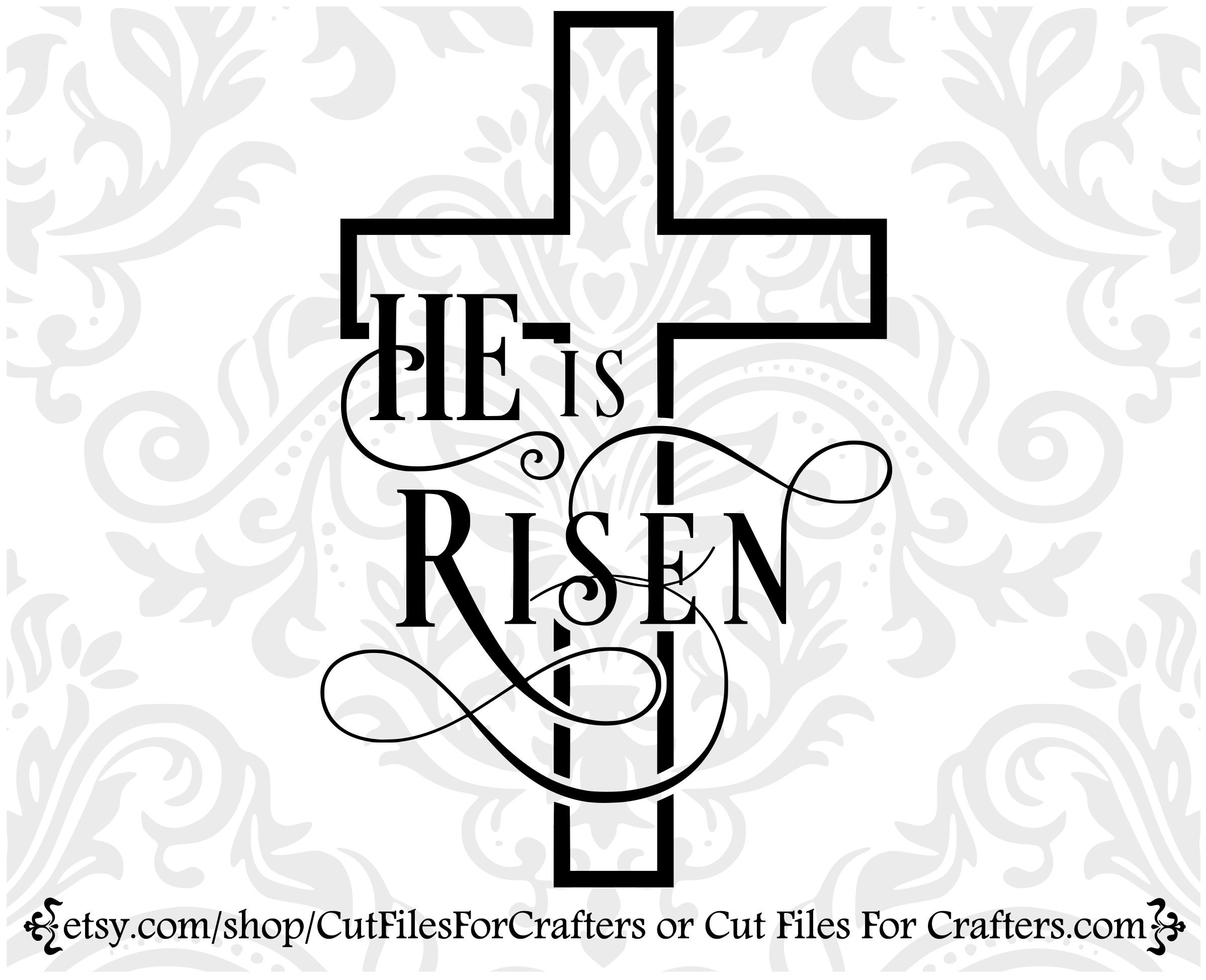 He is Risen Svg Cross Svg Christian Svg John 316 Svg Etsy UK