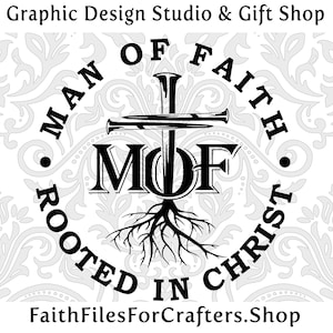 Man Of Faith Svg, Rooted In Christ Svg, Cross Nails Svg, Jesus King Of Kings, Christian T Shirt Svg, Christian Mens T Shirt, Mens Ministry