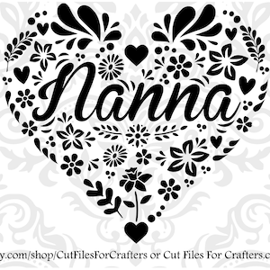 Nanna Svg, die beste Nanna in der Welt Svg, Oma Svg, die beste Oma in der Welt, Herz Svg, Blume Herz Svg, MawMaw Svg, Nonna Svg