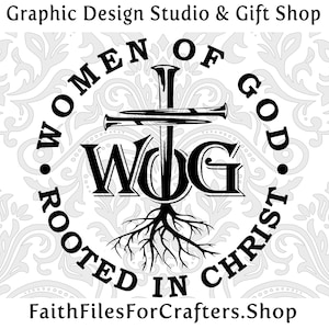 Mujer de Dios Svg, Arraigada en Cristo Svg, Cross Nails Svg, Mujer de fe Svg, Camiseta cristiana Svg, Camiseta cristiana para mujer, Ministerio de mujeres