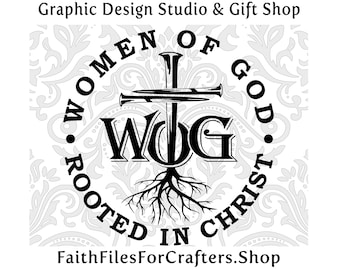 Women Of God Svg, Rooted In Christ Svg,Cross Nails Svg, Women Of Faith Svg, Christian T Shirt Svg, Christian Womens T Shirt, Womens Ministry