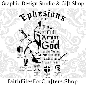Armadura de Dios Svg,Cinturón de la Verdad Svg,Espada del Espíritu Svg,Zapatos de Paz Svg,Escudo de Fe Svg,Casco de Salvación Svg,Efesios 6:11 Svg