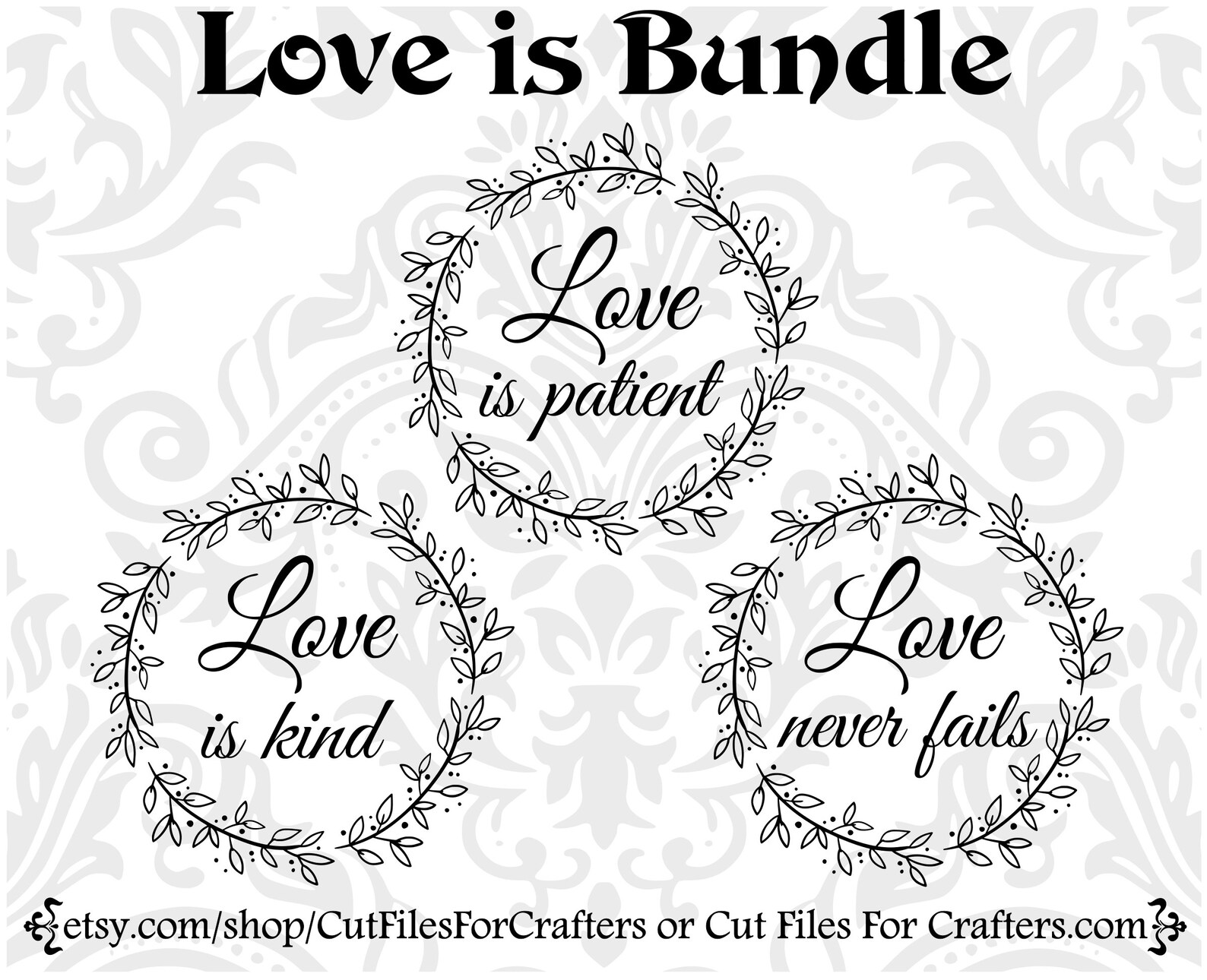 Love is Patient Svg Love is Kind Svg Love Never Fails Svg Etsy