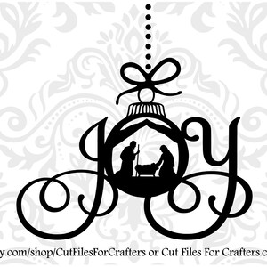 Joy Natividad Escena svg, Alegría al mundo El Señor ha venido Svg, Ornamento de Navidad Natividad Svg, Bebé Jesús Svg, White Navidad Svg, Arco Svg