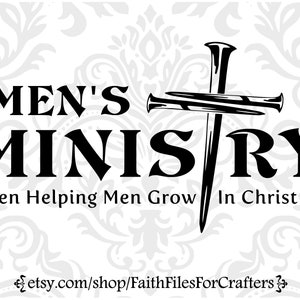 Mannen ministerie Svg, mens Christian Shirt Svg, mannen groep Svg, machtige mannen Svg, mannen helpen mannen Svg, ijzer scherpt ijzer Svg, kerk ministerie Svg
