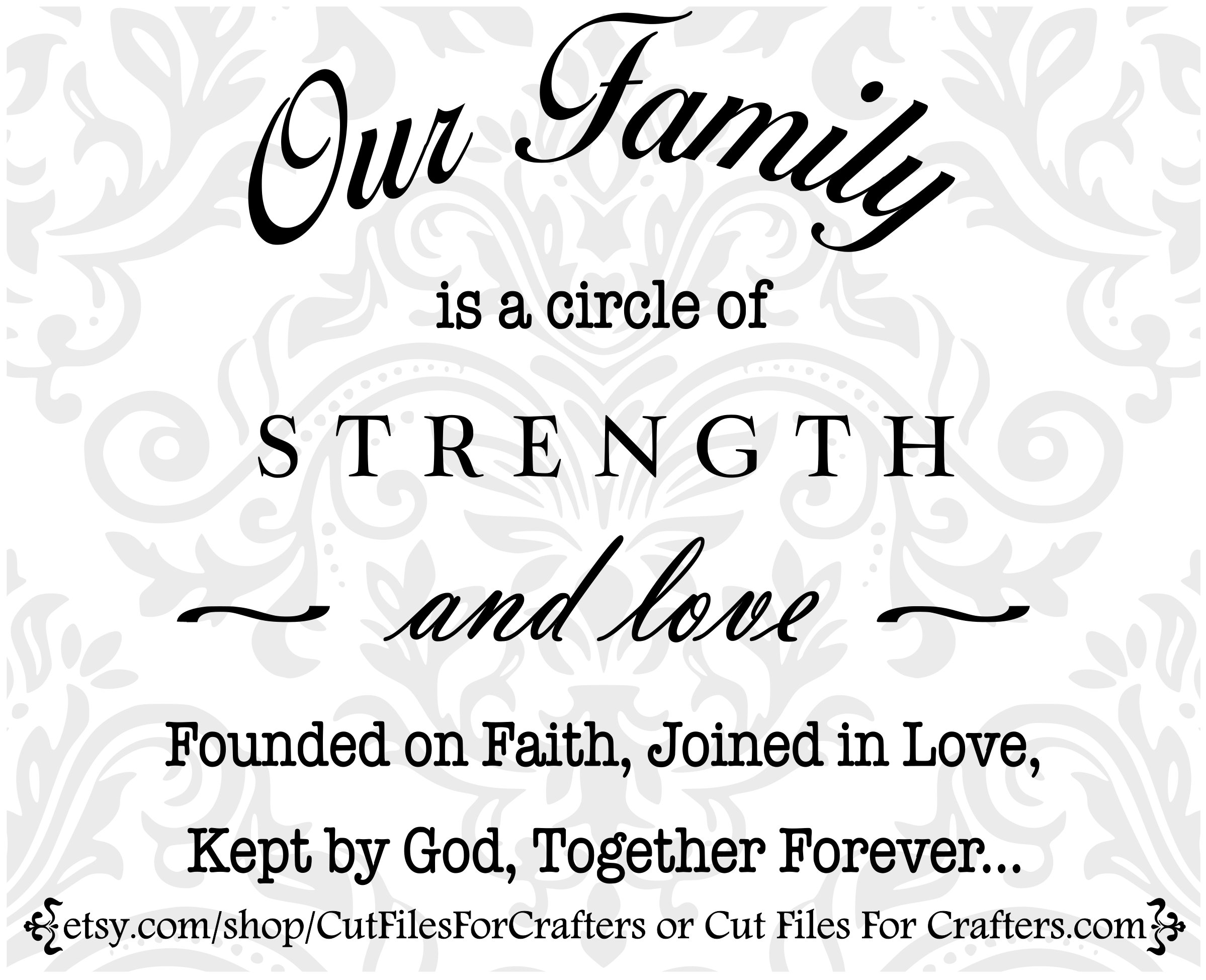 Download Our Family Svg Our Family Is A Circle Of Strength And Love Etsy