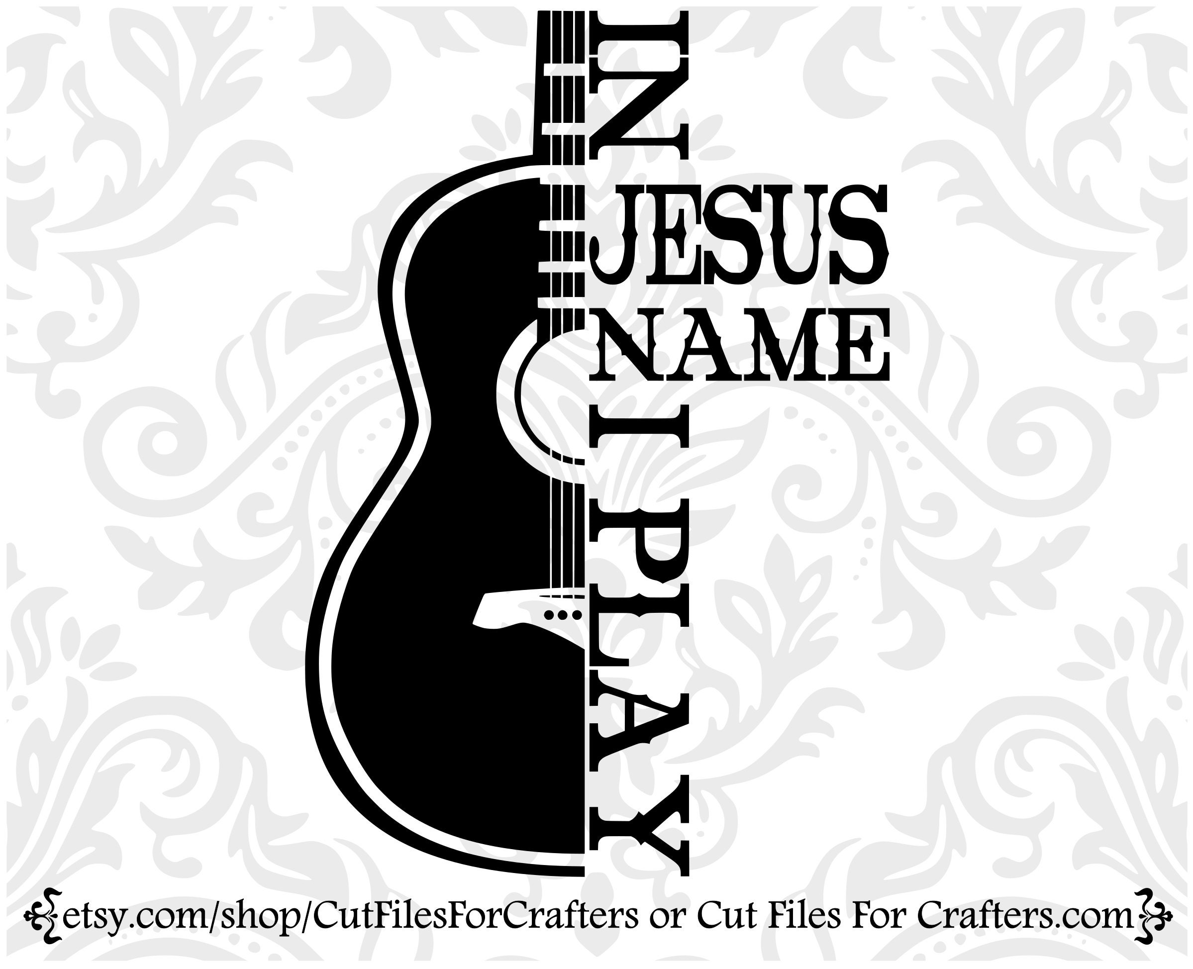 In Jesus Name I Play Guitar Svg Created to Worship Made to Etsy
