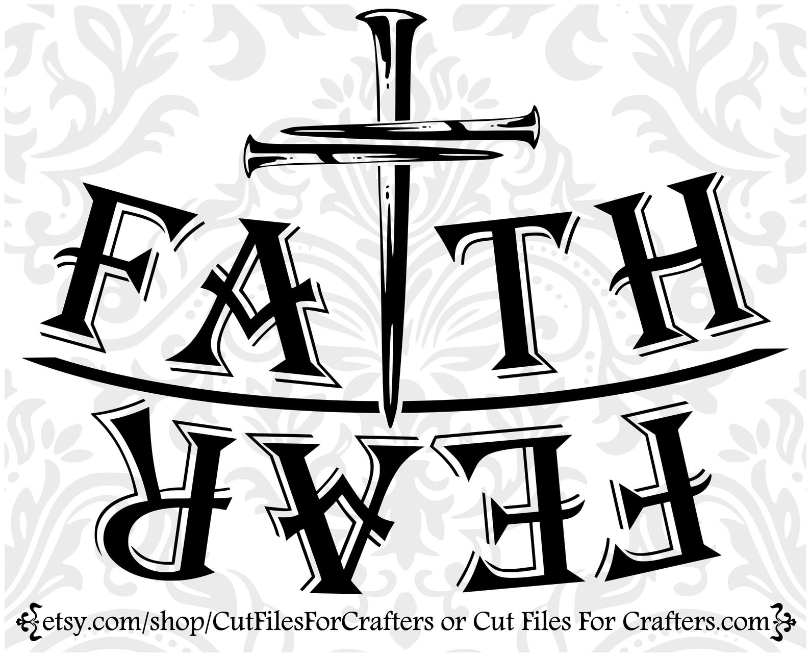 Faith Over Fear Svg Cross Nails Svg Christian Cross Svg  Etsy