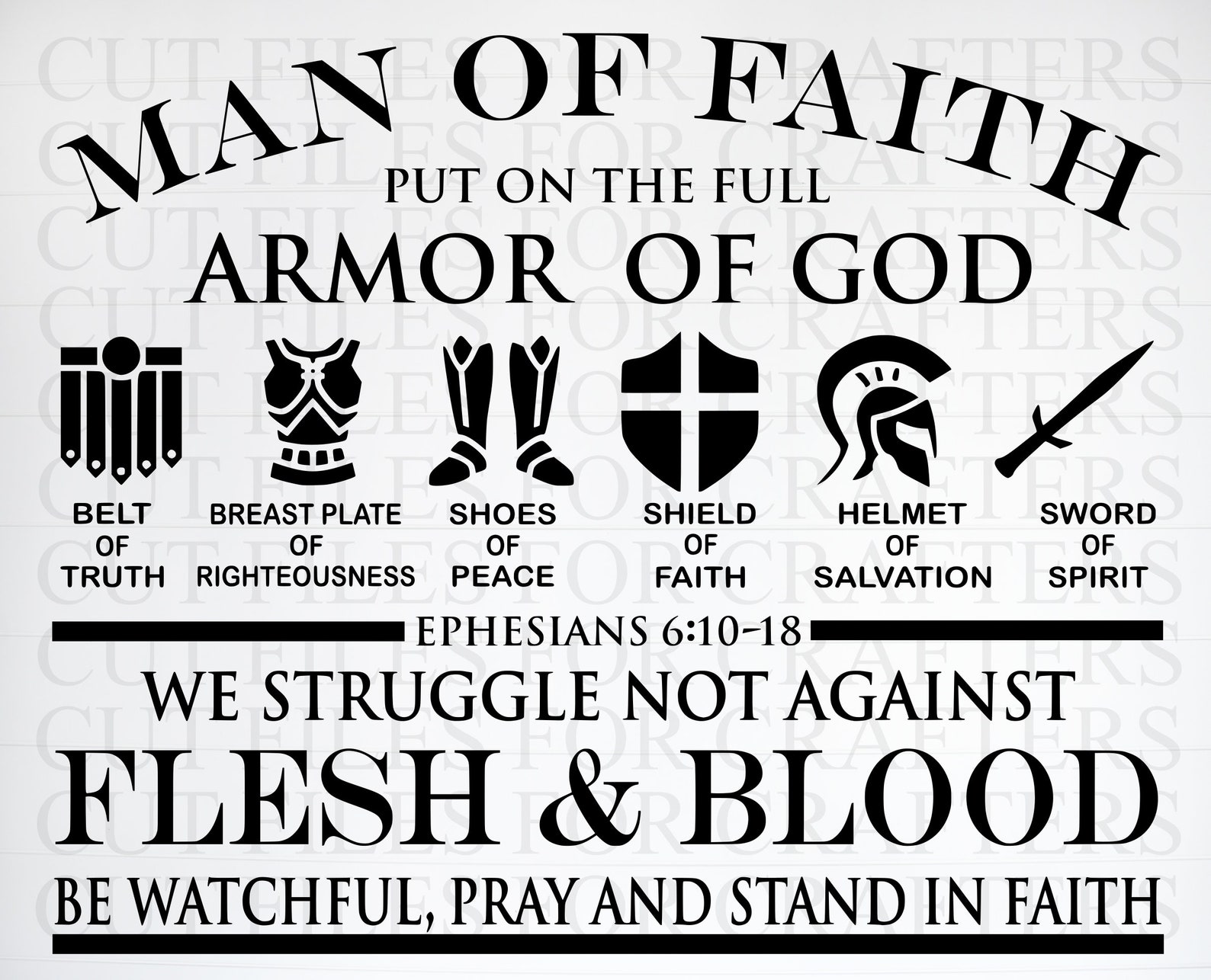 Man Of Faith Svg Armor Of God Strong and Courageous Etsy