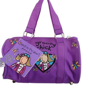 2006 Groovy Chic bag & make up set - bang on the door mini baguette - 2000s small handbag -  kawaii quirky funky - gift for a girl her uk