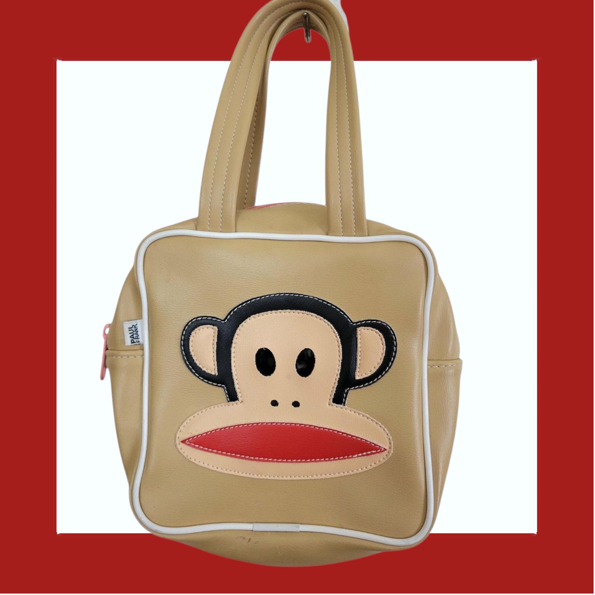 Vintage 2005 Paul Frank Mini Tote Bag - Funky Monkey Face Beige
