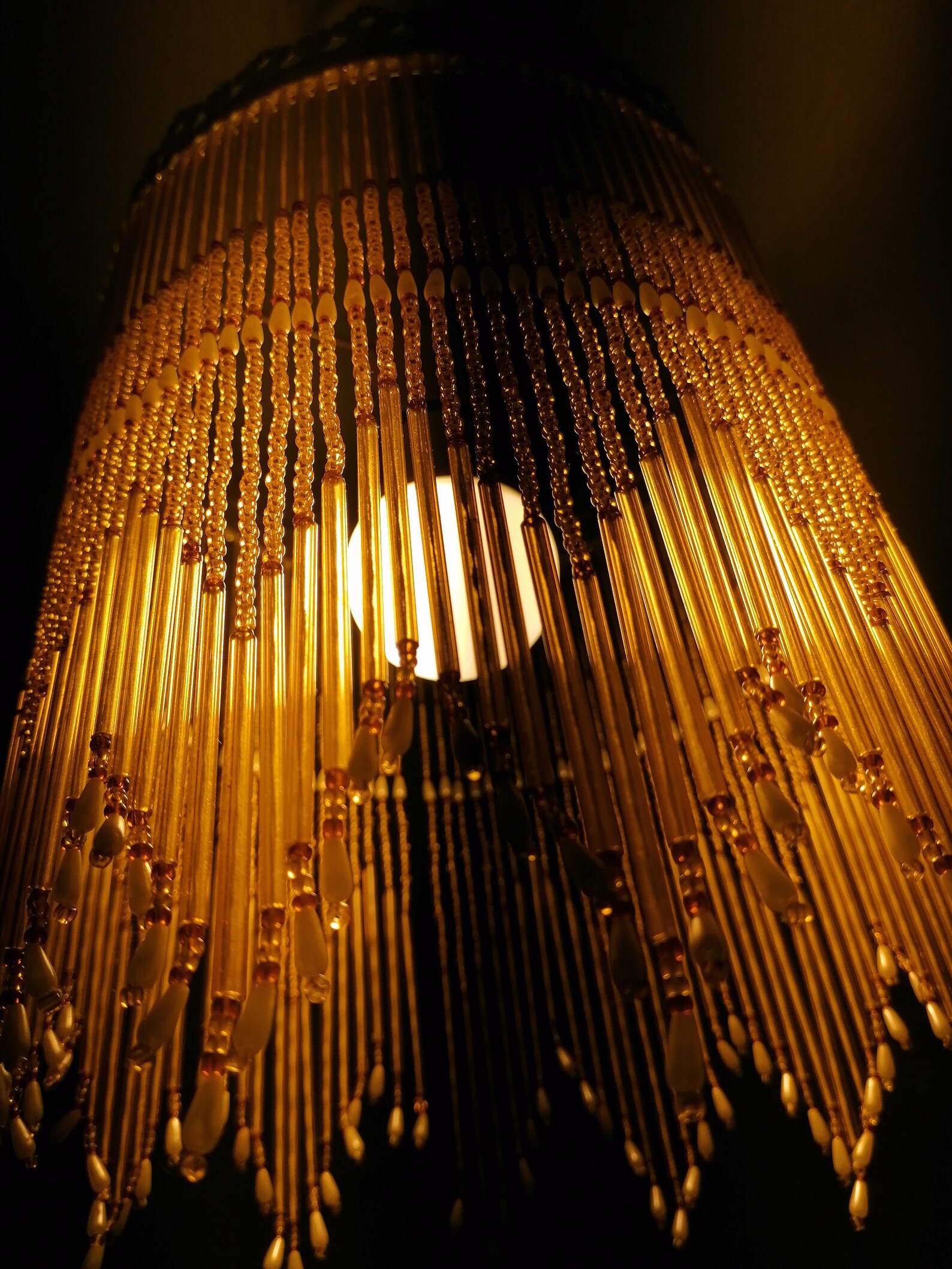 Vintage tassel lamp shade beaded fringe ceiling light shade Etsy