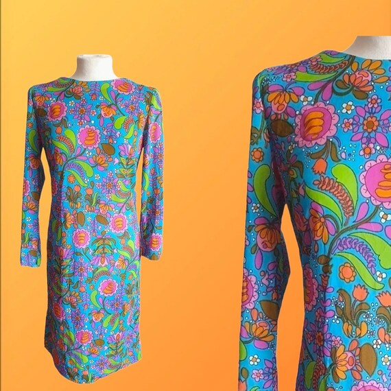 Flower power colourful vintage 1960s psychedelic … - image 5