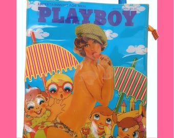 ZELDZAME Vintage playboy-tas, cartoon pvc handtas playboy konijntje, unieke shopper, retro kitsch uit de jaren 70 uniek cadeau voor vriendin vriend Verenigd Koninkrijk