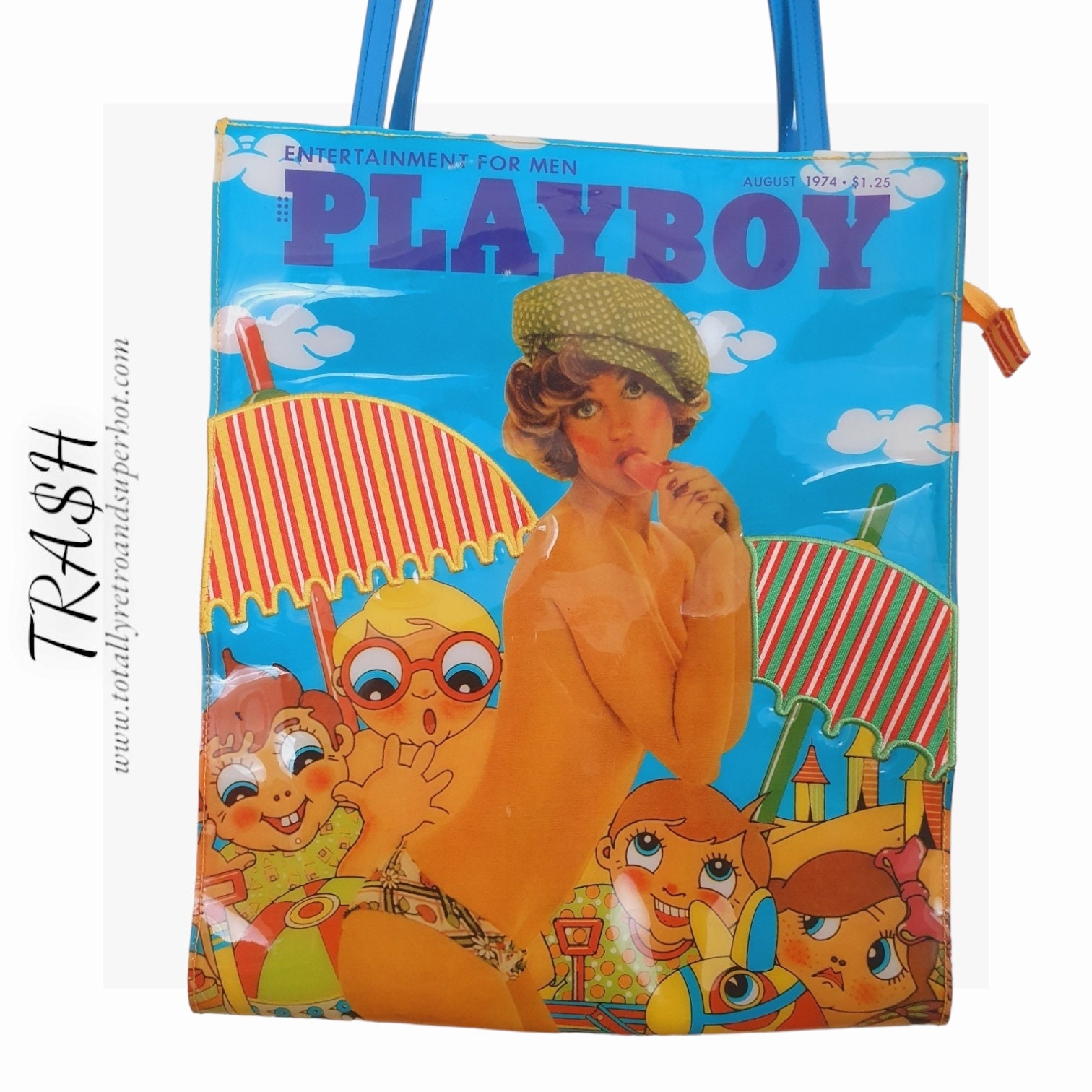RARE Vintage Playboy Bag Cartoon Pvc Play Boy Bunny Handbag Unique Shopper Retro 70s Kitsch Unique Gift for Girlfriend Friend Uk Etsy