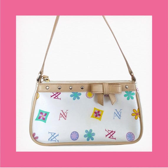 Y2k White Monogram Baguette - 2000s Colourful Next Shoulder Y2k White Monogram Baguette - 2000s Colourful Next Shoulder