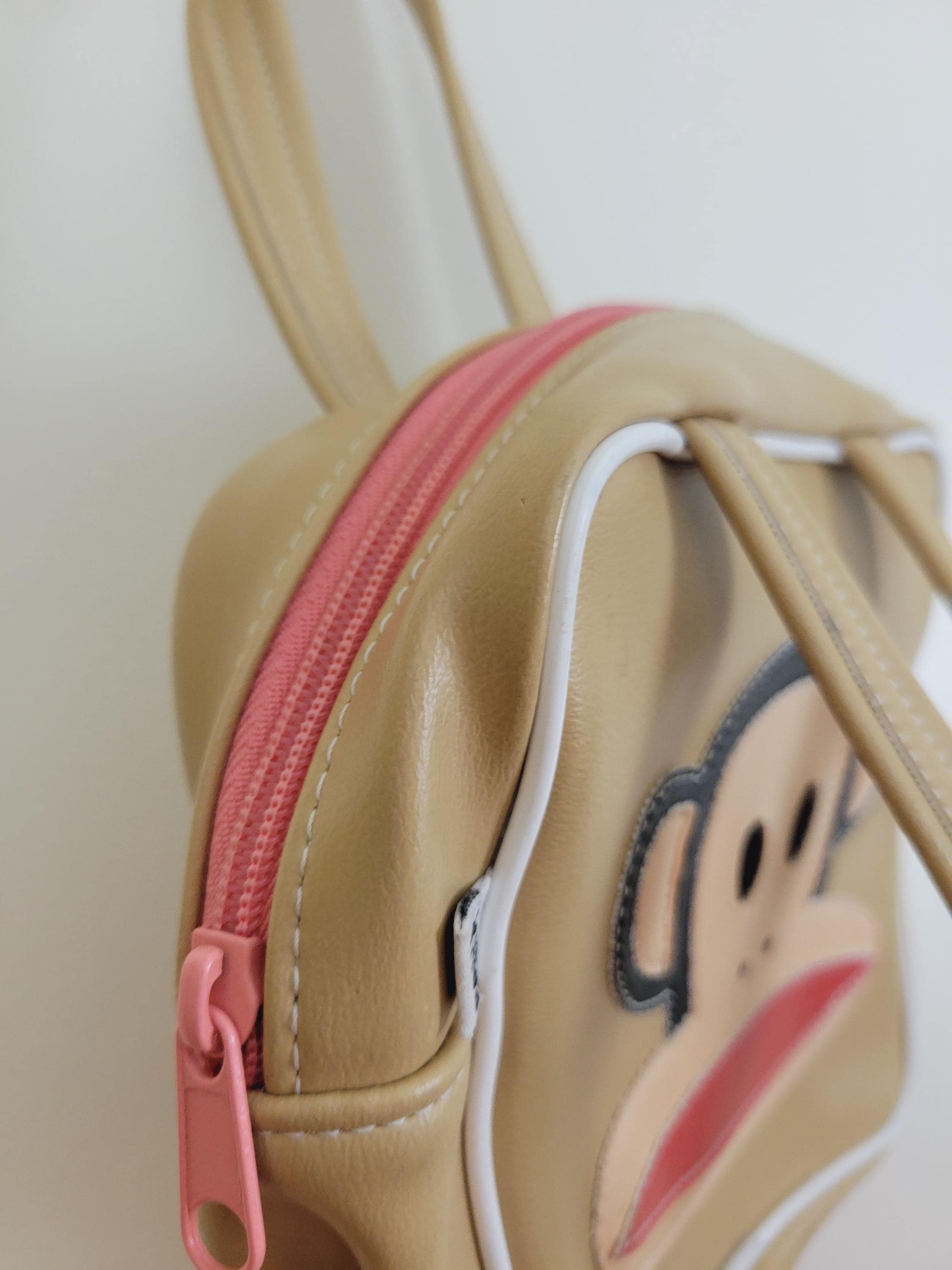 Vintage 2005 Paul Frank Mini Tote Bag - Funky Monkey Face Beige