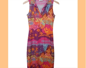 mesh dress cover up 3D Starfish & Shells Crochet Beach Cover Up Dress Tulip Blue / 2XS