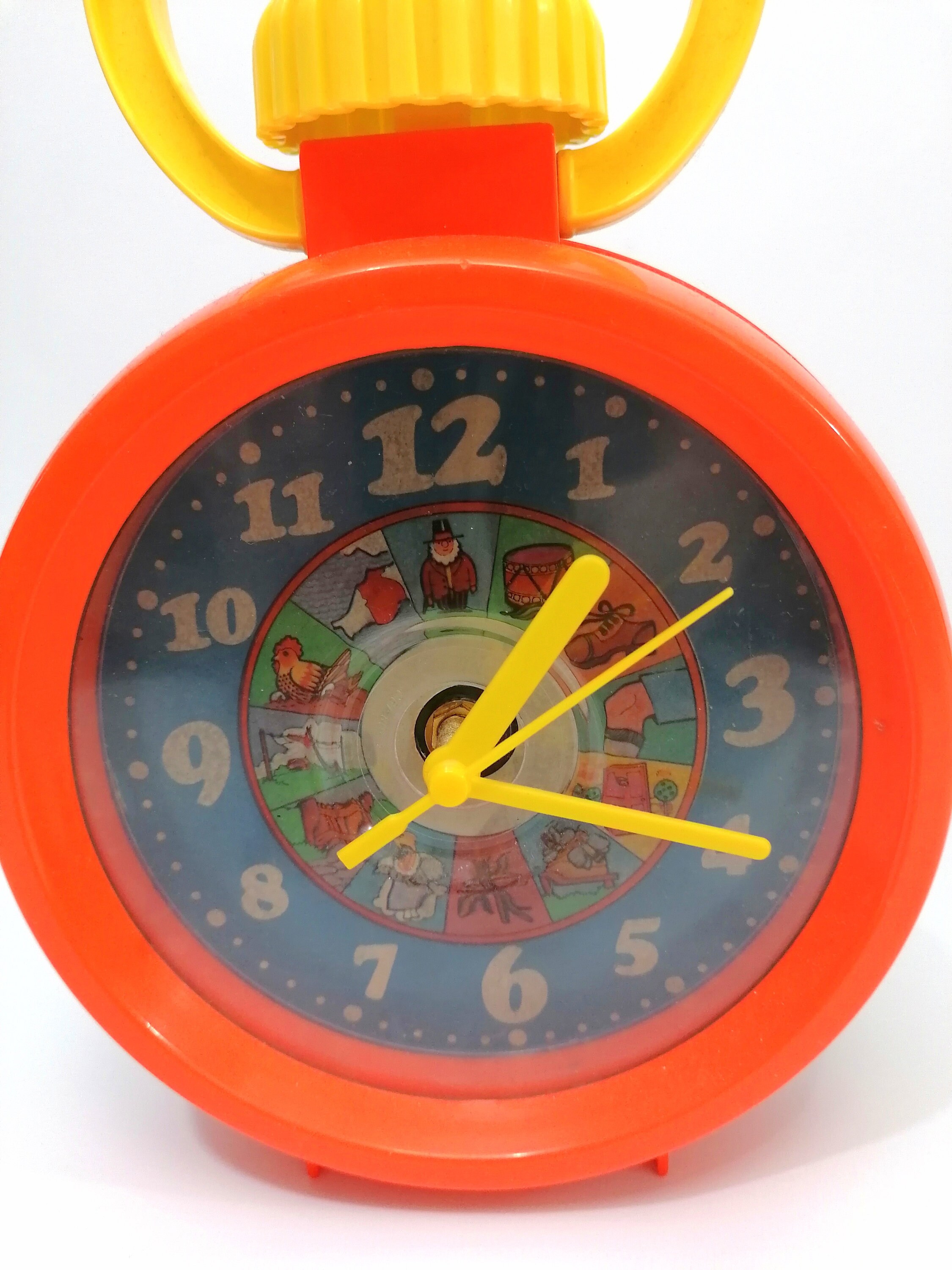Vintage Retro Orange Clock Beautiful Retro Wall/desk Clock 60s 70s Kids Room Decor Cool Small