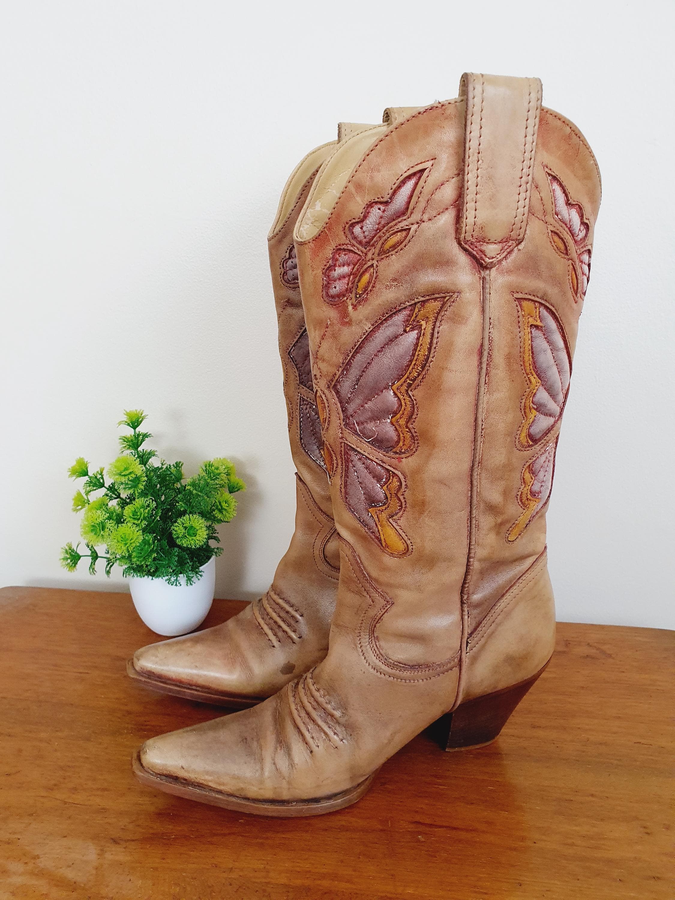 90s Cowboy Boots - Etsy UK