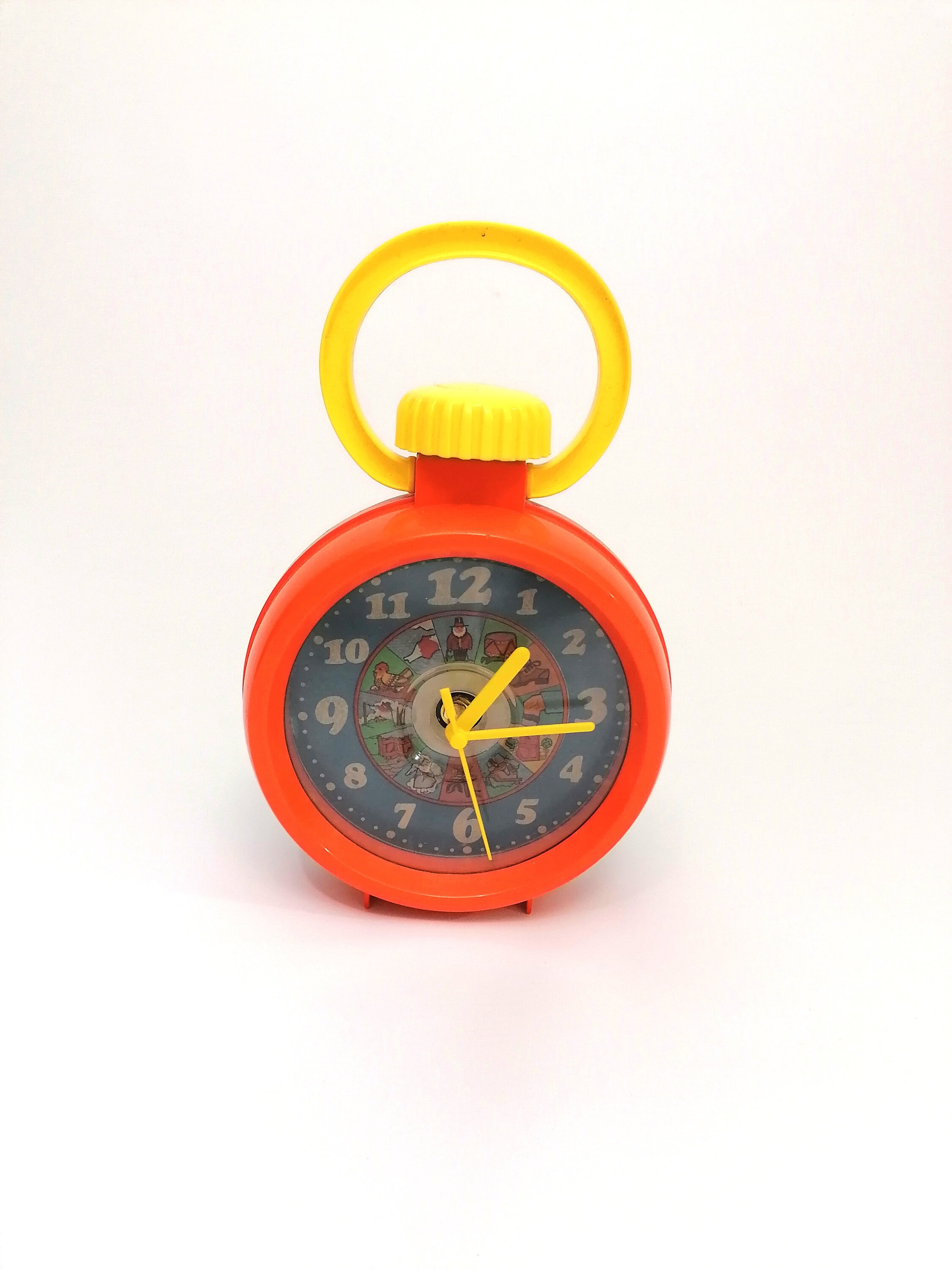 Vintage Retro Orange Clock Beautiful Retro Wall/desk Clock 60s 70s Kids Room Decor Cool Small