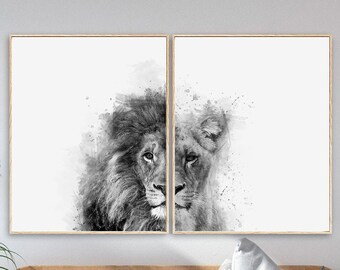 Lioness Print Etsy