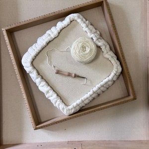 30 x 30 cm. Wooden Punch Needle / Tufting Frame for rug hooking, tufting & punch needle work. Punch needle kit for beginner