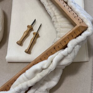 Cover for Punch Needle / Tufting Frame for rug hooking. Size 50 x 50 cm. Double layered fleece/plush. image 9