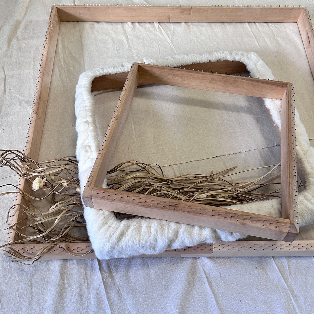 50 X 50 Cm. Wooden Punch Needle / Tufting Frame for Rug Hooking ...