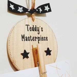 Childrens masterpiece hanger from Daisydoor Crafts, children's drawing, child's painting